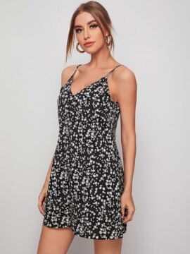 Vestido Slip Floral - M
