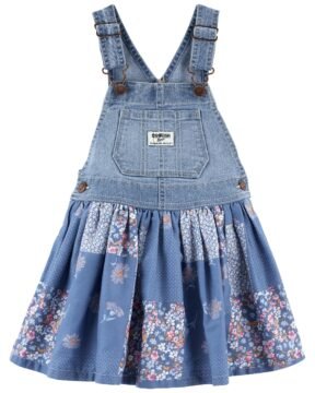 Vestido Jardinera Floral - 18 Meses