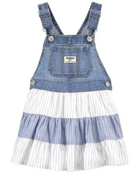 Vestido Jardinera Blanca - 24 Meses