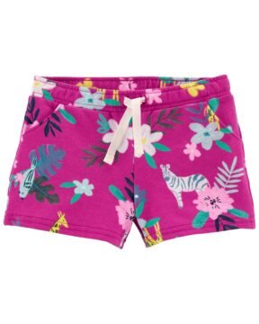 Short Fucsia Floreado - 12 Meses