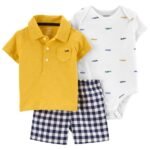 Set 3 Piezas Remera MC Amarilla - 12 Meses