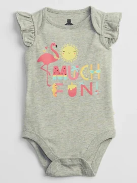 Body Gris GAP Girls - 3/6 Meses