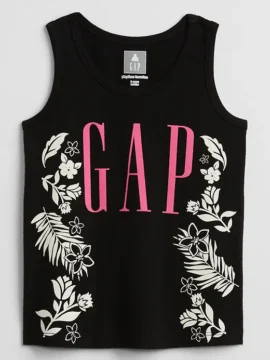 Remera GAP Negro/Rosa - 3 Años