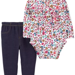 Set 2 Piezas Floreado - 3 Meses