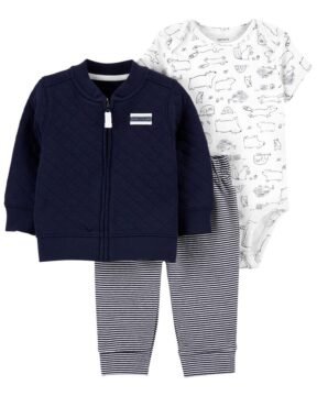 Set 3 Piezas + Cardigan Azul - 24 Meses