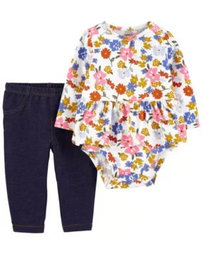 Set 2 Piezas Floral - 12 Meses