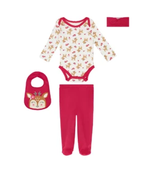 Set 4 Piezas Reno - 0/3 Meses