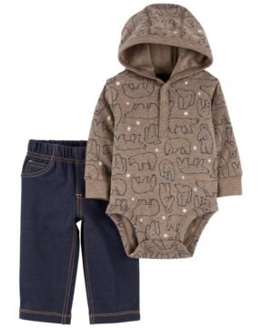 Set 2 Piezas Bear Hooded - 18 Meses