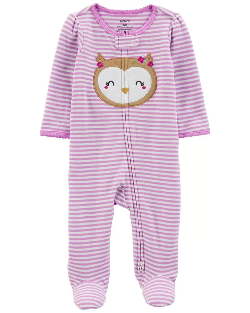 Osito Búho 2-Way Zip Cotton Sleep & Play - 3 Meses